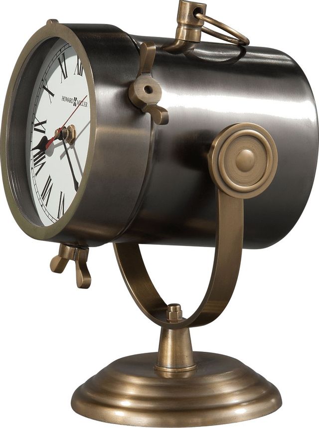 Howard Miller® Vernazza Antique Nickel Mantel Clock 1