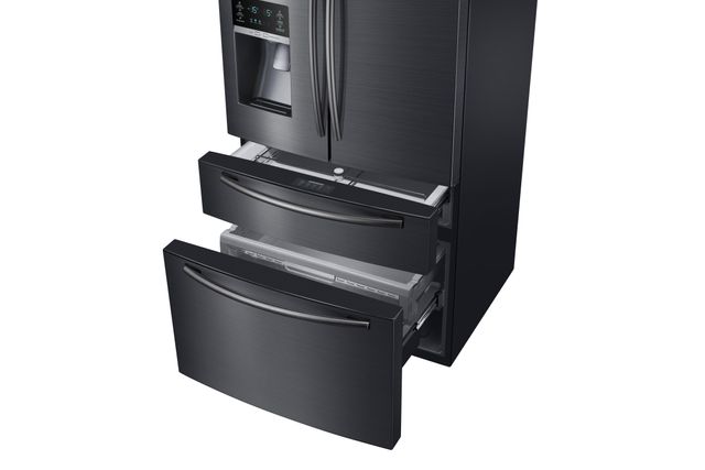 Samsung 24.7 Cu. Ft. Fingerprint Resistant Black Stainless Steel 4-Door French Door Refrigerator 4