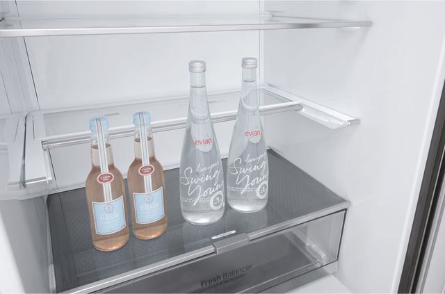 LG 14.7 Cu. Ft. Platinum Silver PCM Counter Depth Bottom Freezer Refrigerator 8