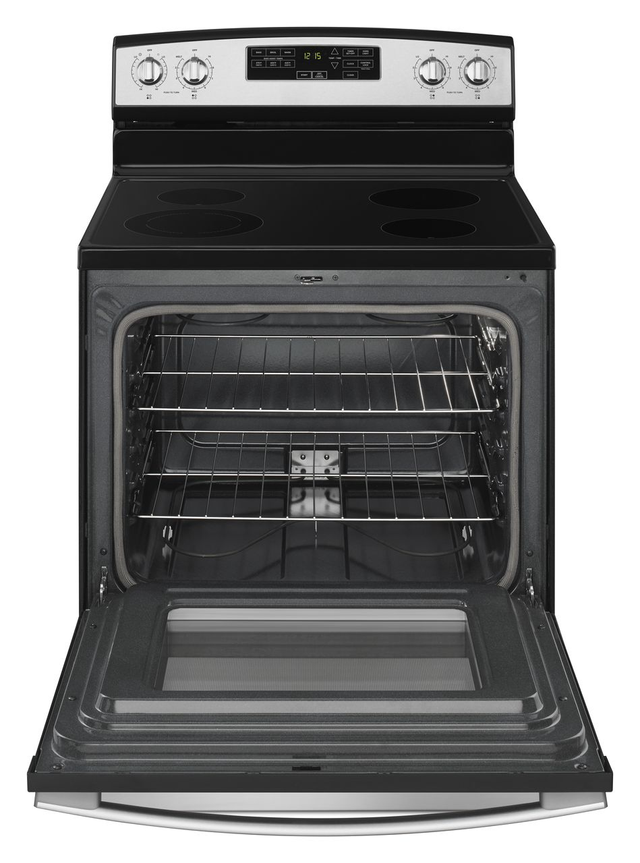 Amana® 30" Black on Stainless Free Standing Electric Range- AER6603SFS 1