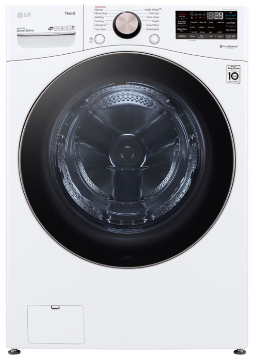 LG 4.5 Cu. Ft. White Ultra Large Capacity Smart Wi-Fi Enabled Front Load Washer