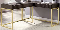 Furniture of America® Freiburg Walnut Corner Desk
