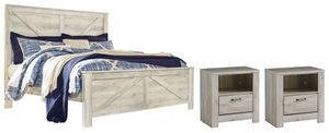 Signature Design by Ashley® Bellaby 3-Piece Whitewash Queen Panel Bed Set