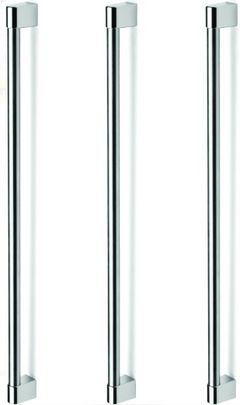 Fisher & Paykel 3-Piece 36" Stainless Steel Integrated French Door Refrigerator Freezer Round Handle Kit 