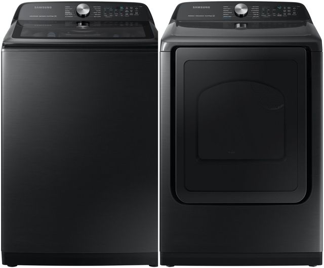 Samsung® Black Top Load Laundry Pair 0