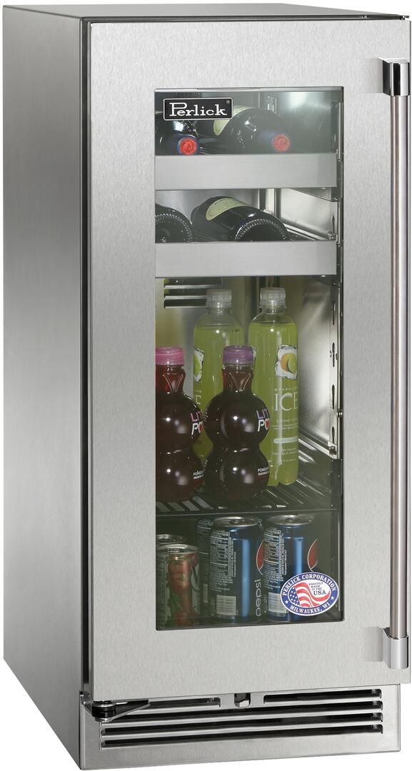 Perlick® Signature Series 2.8 Cu. Ft. Stainless Steel Frame Outdoor Beverage Center-0
