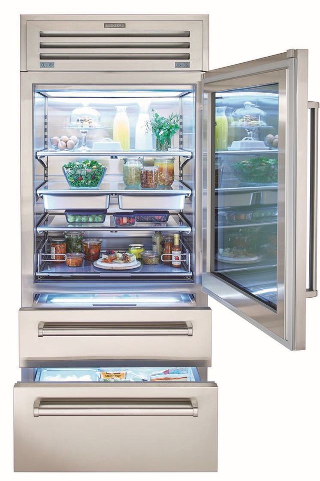 Sub-Zero® PRO 36" Stainless Steel Bottom Freezer Refrigerator-2