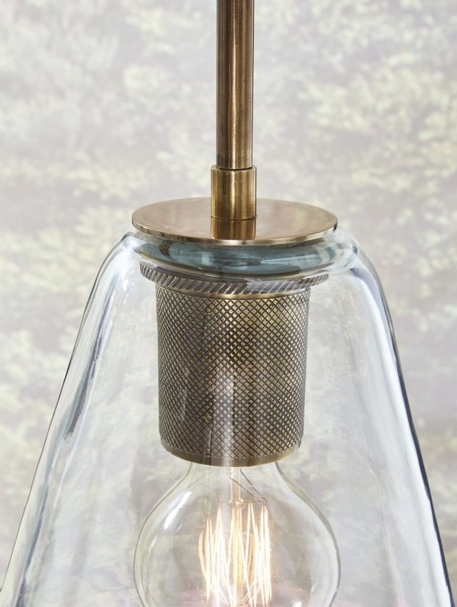Signature Design by Ashley® Collbrook Brass/Clear Pendant Light 2