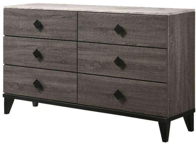 ACME Furniture Avantika Rustic Gray Oak Dresser | Wood's Furniture