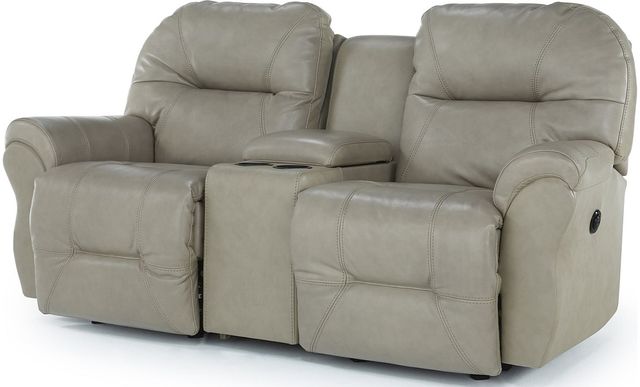 Best® Home Furnishings Bodie Power Reclining Rocker Leather Loveseat with Console 1