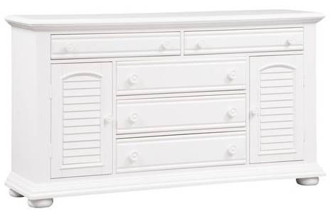 Liberty Summer House l Bedroom King Panel Bed, Dresser, Mirror and Chest Collection 2