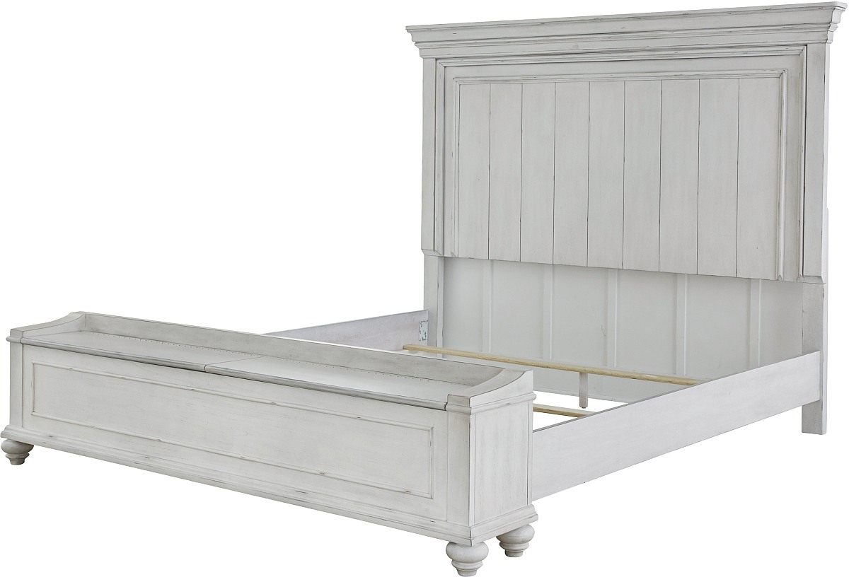 Benchcraft® Kanwyn Whitewash King Storage Panel Bed