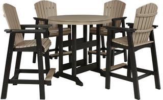 Signature Design by Ashley® Fairen Trail 5-Piece Black/Driftwood Outdoor Dining Set
