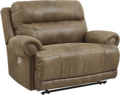 Signature Design by Ashley® Grearview Earth Wide Seat Power Recliner