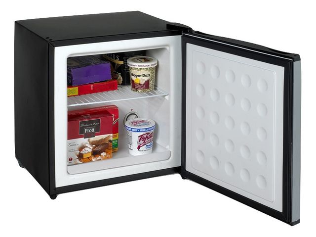Avanti® 1.4 Cu. Ft. Black/Platinum Finish Compact Refrigerator 1