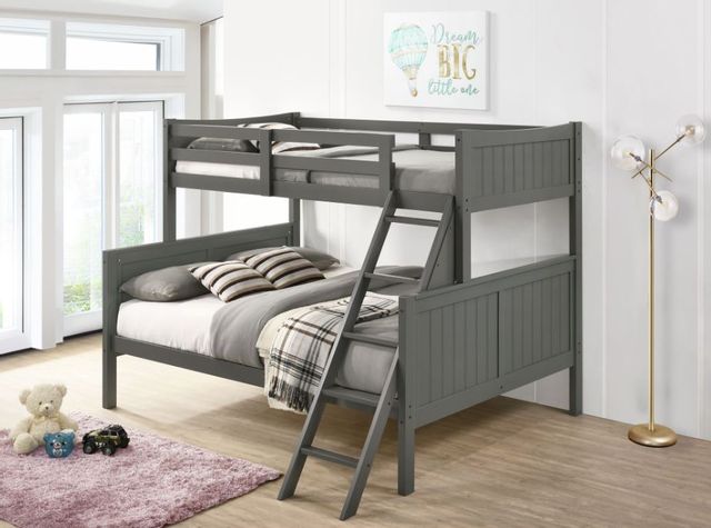 Elements International Sami Gray Twin/Full Bunk Bed | Bob Mills ...