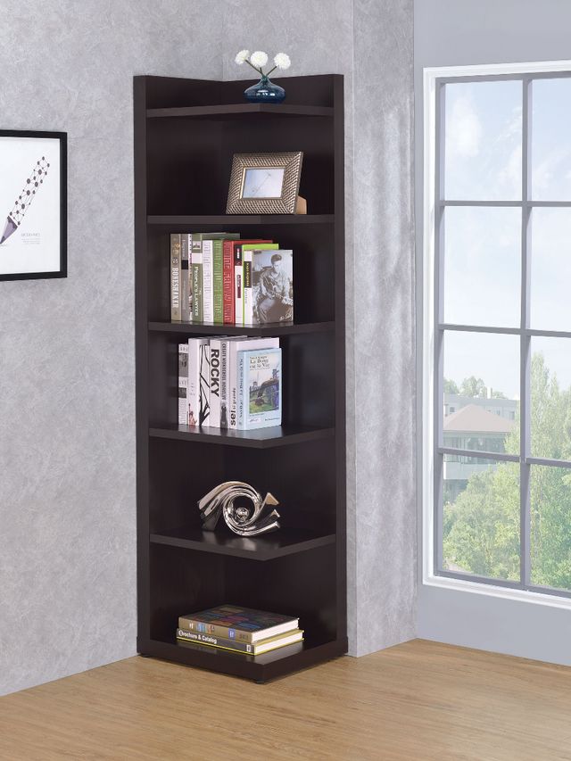 Coaster® Pinckard Cappuccino 6-Tier Corner Bookcase-2