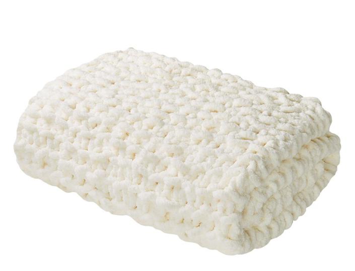 Ivory chenille online throw