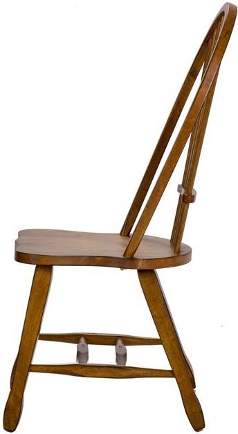 Liberty Furniture Treasures Rustic Oak Bow Back Side Chair-Black 6