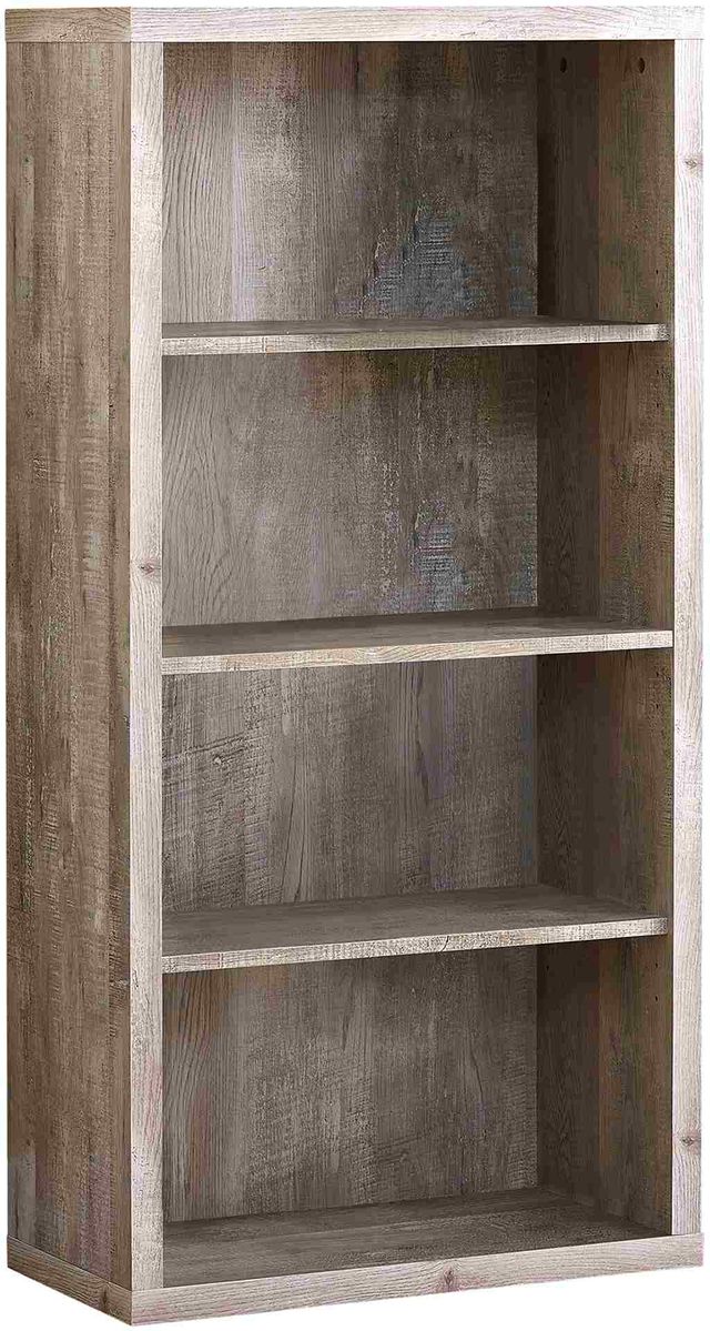 Monarch Specialties Inc. 48" Taupe Reclaimed Wood Look Bookcase