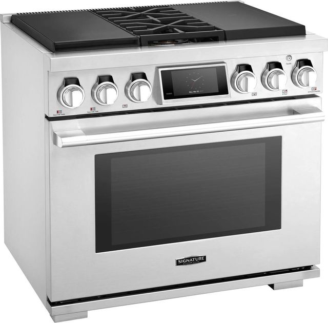 Signature Kitchen Suite 36" Stainless Steel Pro Style Dual Fuel Range 1