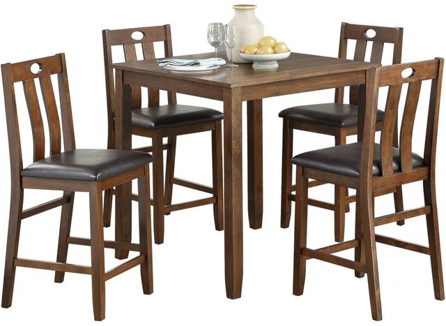 Homelegance® Weston 5-Piece Brown Pack Counter Height Set