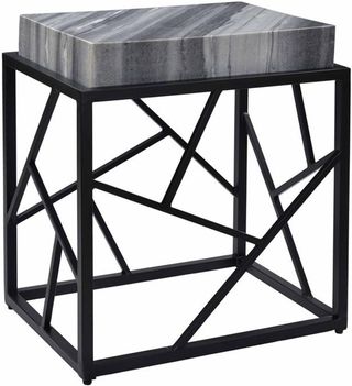 Coast2Coast Home™ Black/Shades of Grey Marble Accent Table