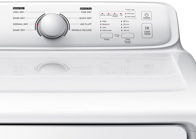 Samsung 7.2 Cu. Ft. White Gas Dryer 1
