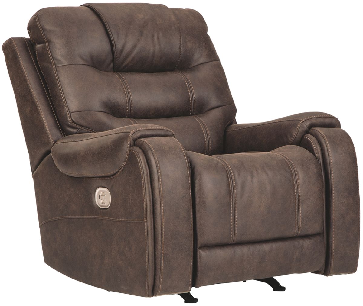 Signature Design by Ashley® Yacolt Walnut Power Recliner with Adjustable Headrest