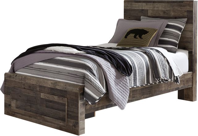 Tête de lit à panneaux simple simple Derekson, brun, Benchcraft® 1