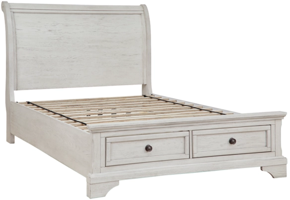 Signature Design by Ashley® Robbinsdale Antique White Full Sleigh Storage Bed 1