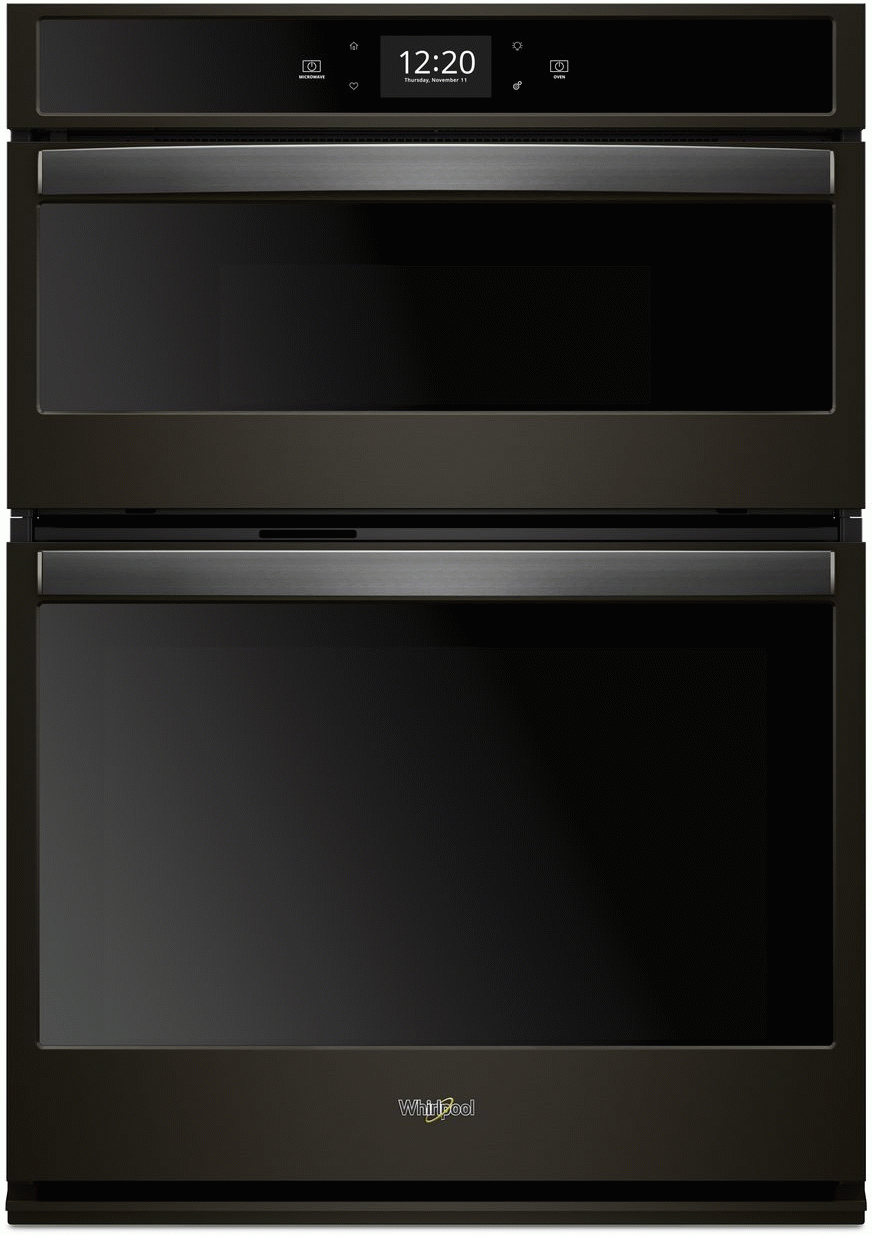 Whirlpool® 27" Fingerprint Resistant Black Stainless Smart Combination Wall Oven