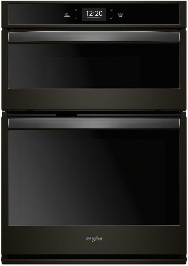 Whirlpool® 27" Fingerprint Resistant Black Stainless Oven/Micro combo Electric Wall Oven