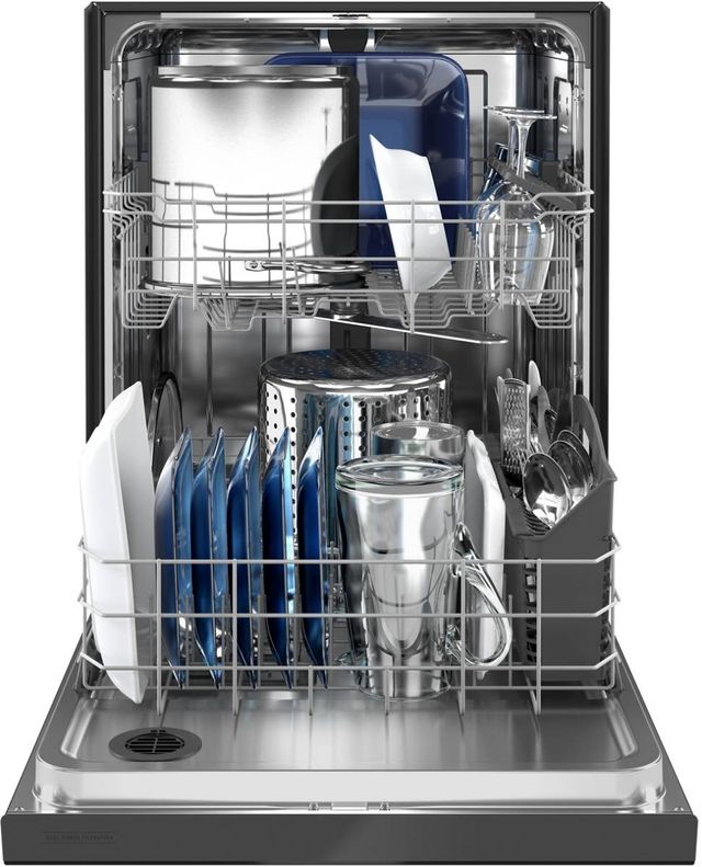 Maytag® 24" Black Front Control Built In Dishwasher-2