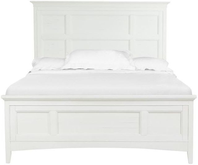 Magnussen® Home Heron Cove Chalk White Queen Panel Bed With Storage Rails P06464138-0
