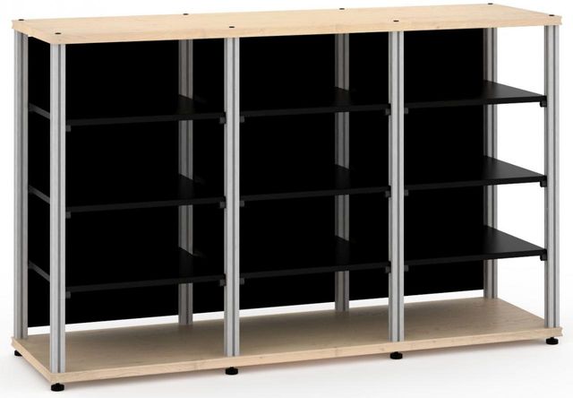 Salamander Designs® Synergy Triple 40 AV Cabinet-Natural Maple/Black 0