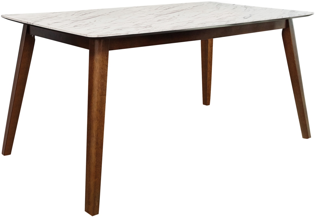 marble walnut dining table