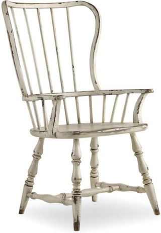 Hooker® Furniture Sanctuary 2-Piece Vintage Chalky White Spindle Back Arm Chair Set