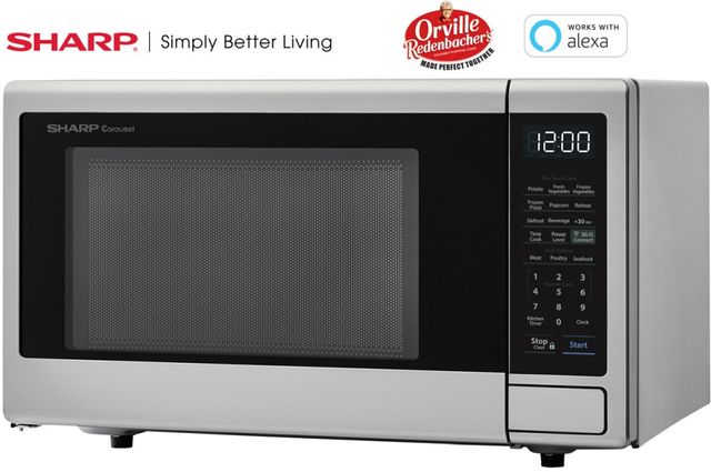 Sharp® 1.1 Cu. Ft. Stainless Steel Countertop Microwave 2
