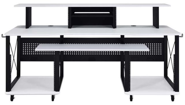 Zoomie Kids Balen 47.2 Art Desk with Hutch White 44H X 47W X 25D