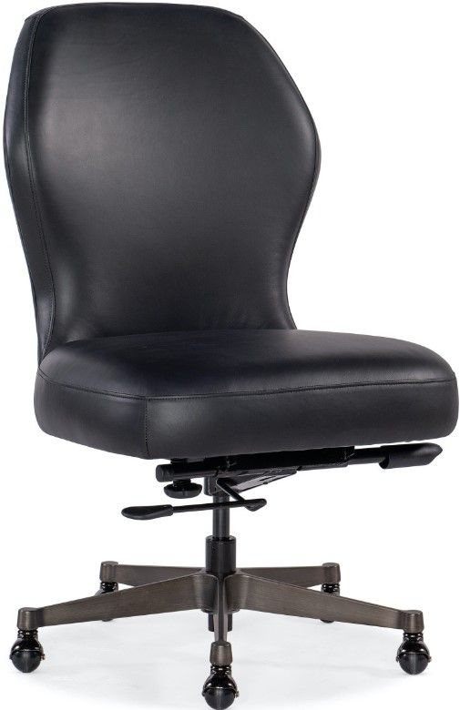 Hooker® Furniture EC Bali Charcoal/Gunmetal Executive Swivel Tilt Chair-0