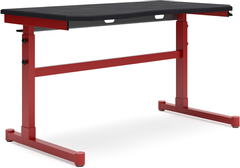 Signature Design by Ashley® Lynxtyn Black/Red Adjustable Height Home Office Desk
