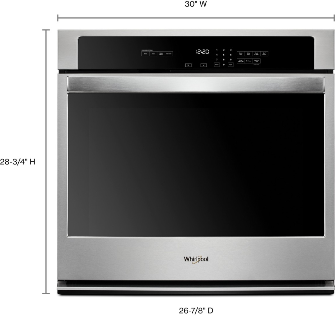 whirlpool 30 in electric wall oven