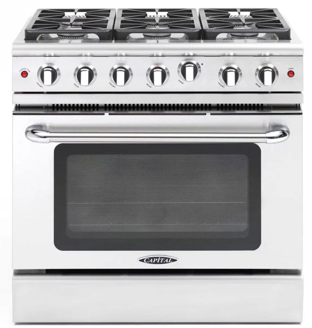 Capital Precision™ 36" Stainless Steel Free Standing Gas Range 0