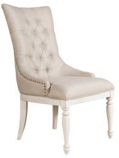Liberty Abbey Road Porcelain White Upholstered Side Chair