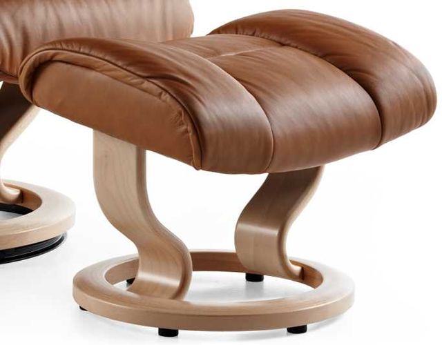 Stressless® by Ekornes® Reno Small Classic Base Recliner with Ottoman 1