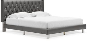 Signature Design by Ashley® Vintasso Metallic Gray King Upholstered Bed