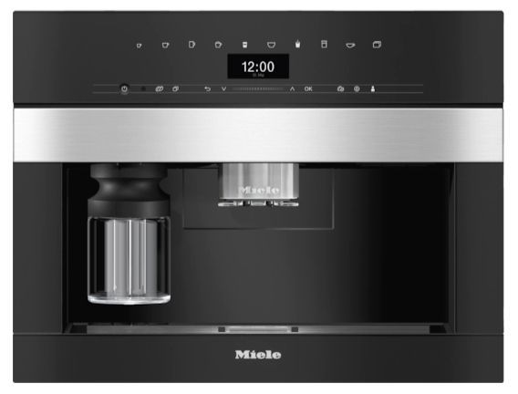 Miele Pureline 24" Black Built-In Plumbed Smart Coffee System