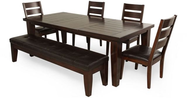 Signature Design by Ashley® Larchmont Burnished Dark Brown Counter Dinning Table 3