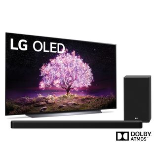 LG C1 65" OLED 4K Smart TV and a LG 3.1.2 Channel Sound Bar System PLUS a FREE $100 Furniture Gift Card